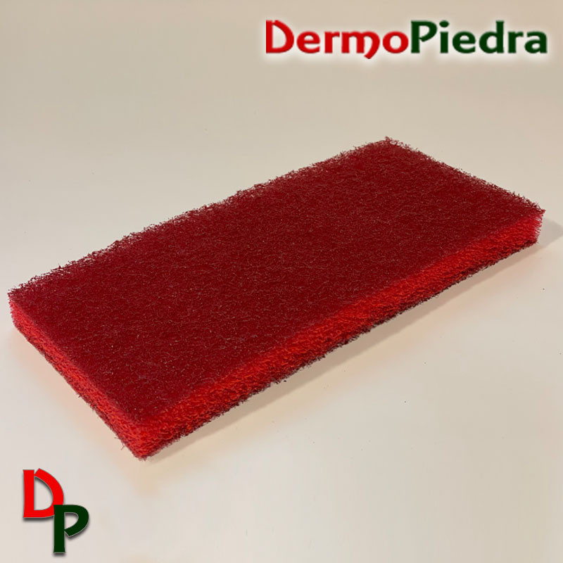 Almohadilla - estropajo 3M rojo, suave uso diario superficies delicadas. 3M Doodlebug 8448.