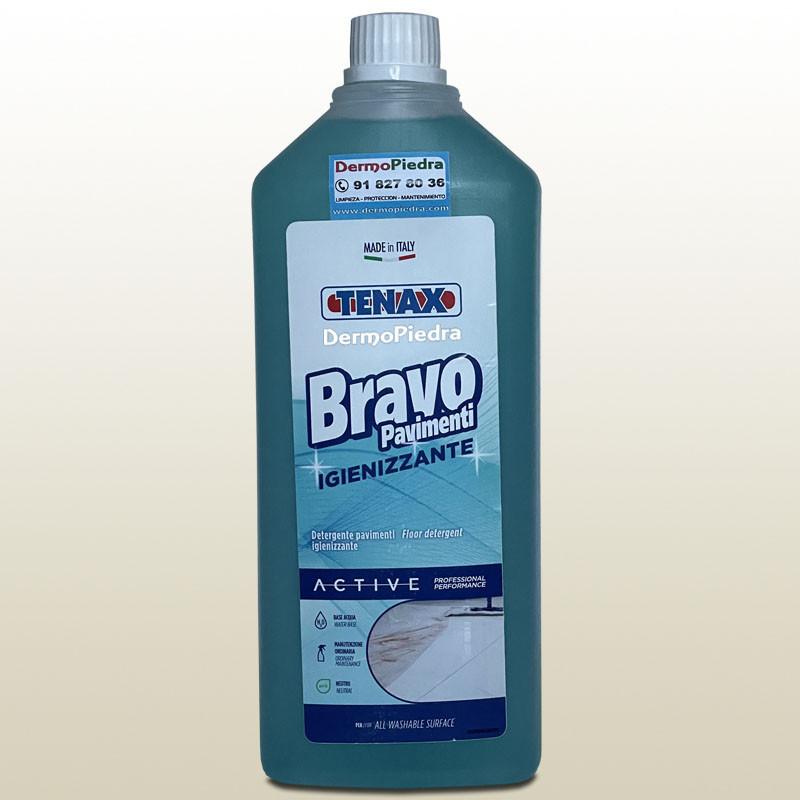 Bravo Pavimenti Igienizzante, detergente neutro higienizante para todo tipo de superficies.