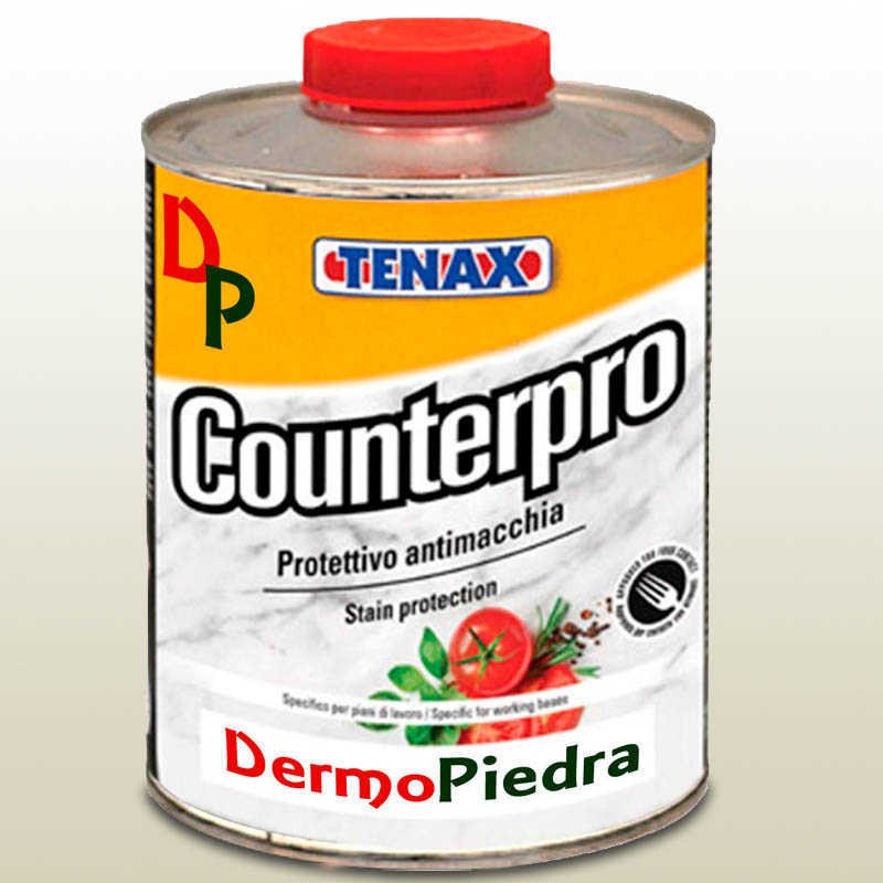 Counterpro protector antimanchas base disolvente, para encimeras y superficies pulidas.