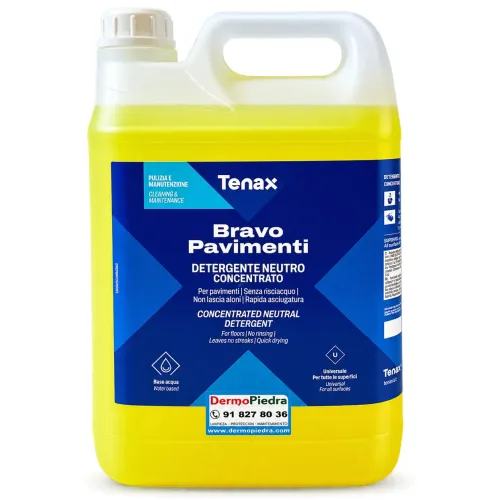 Tenax Bravo Pavimenti, limpiador neutro concentrado para mármol y todo tipo de pavimentos.