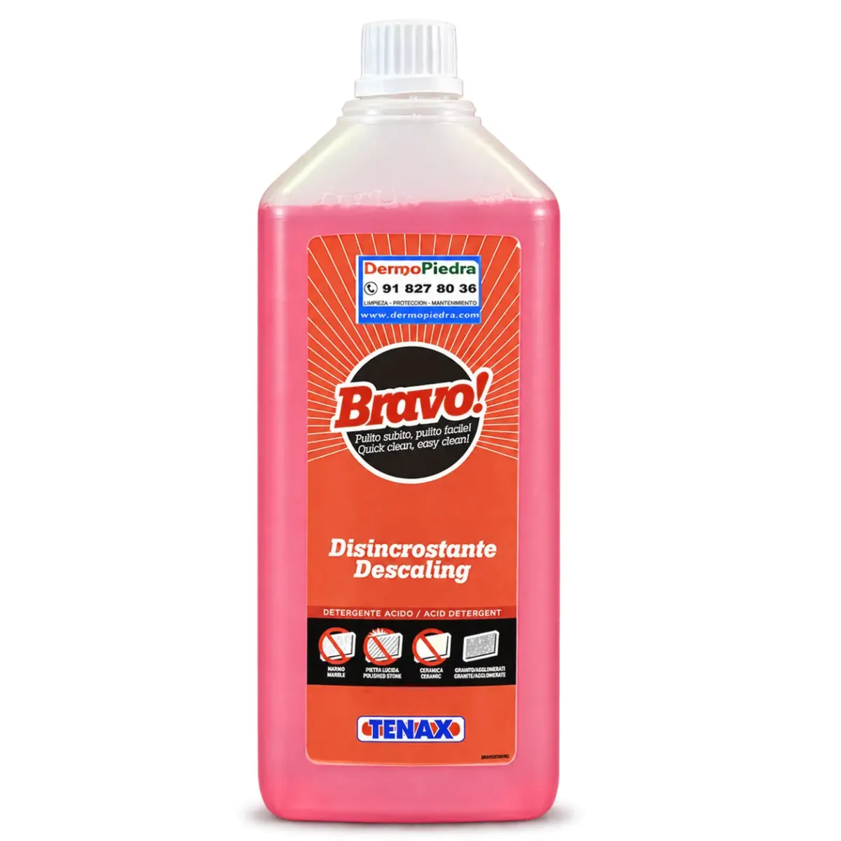 TENAX BRAVO DESINCRUSTANTE para cal salitre óxido y restos de cemento
