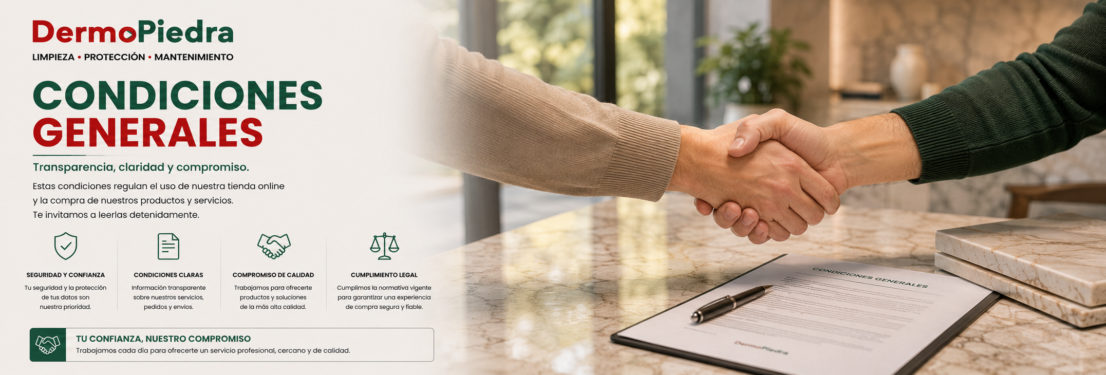 Condiciones generales de venta DermoPiedra