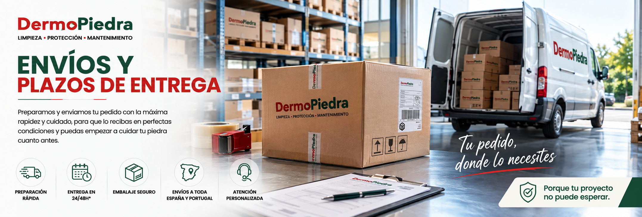 Envíos y Plazos de Entrega | DermoPiedra